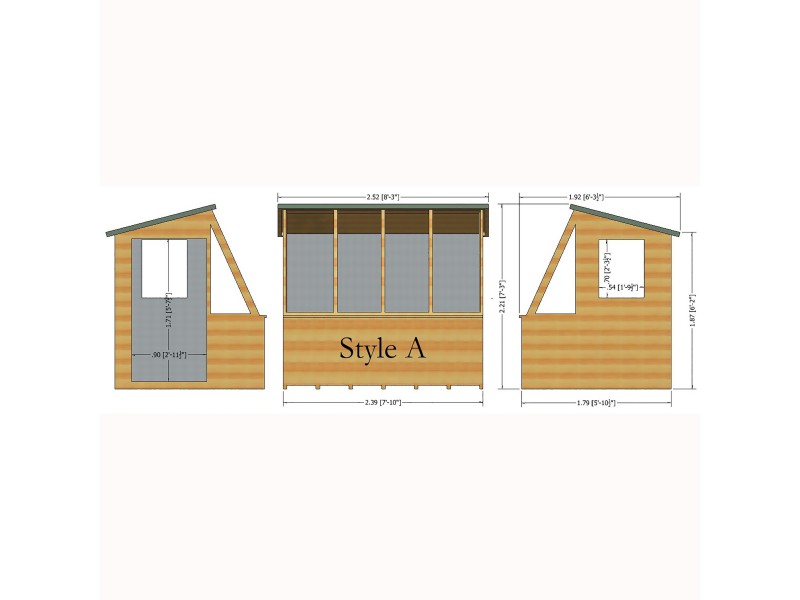 Shire 8x6 Iceni Potting Shed (Style A)