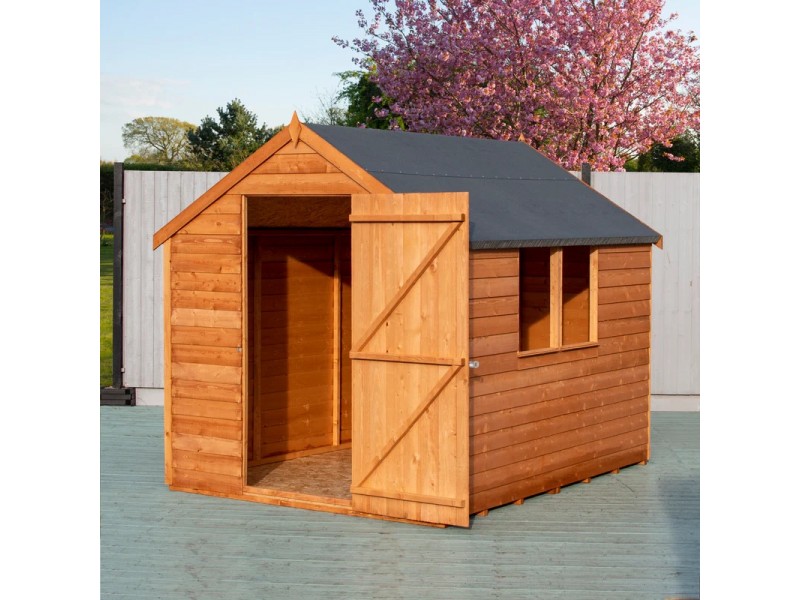 Shire 8x6 Overlap Single Door Shed with Windows