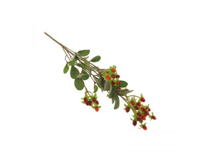 70cm Hypericum Spray - Red