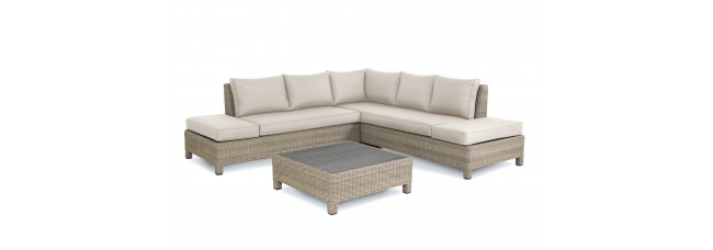 Kettler Palma Signature Low Lounge Corner with Coffee Table - Oyster