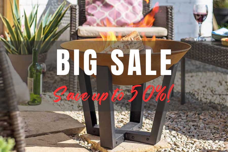 Garden heating and BBQ sale banner