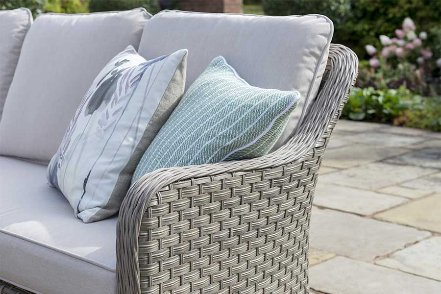 Kettler Charlbury rattan garden furniture with traditional curved arms