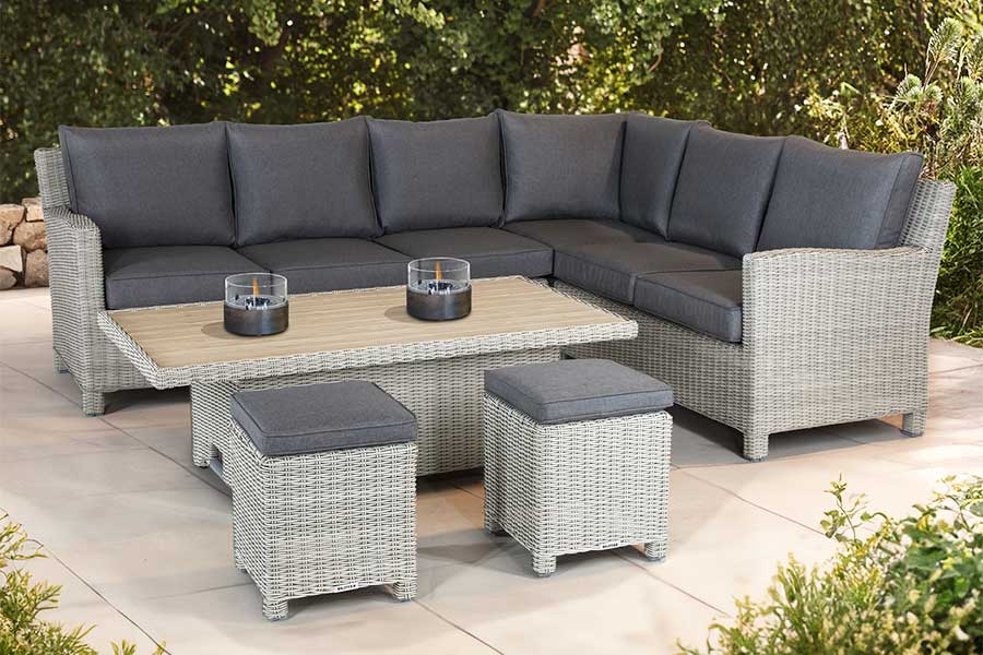 Kettler Palma luxury rattan garden dining set and height adjustable table